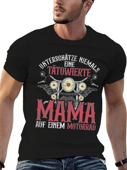 Tattooed Mama Motorcycle Graphic T-Shirt