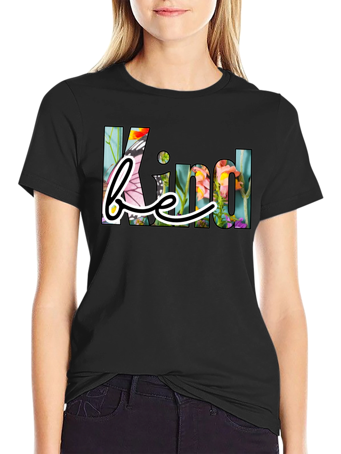 Be Kind Floral Graphic T-Shirt