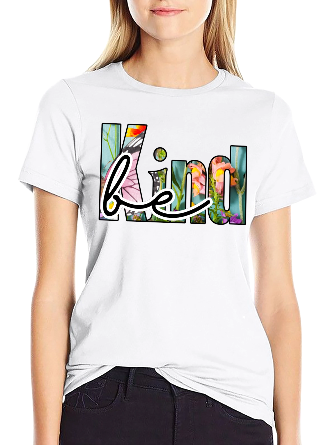 Be Kind Floral Graphic T-Shirt