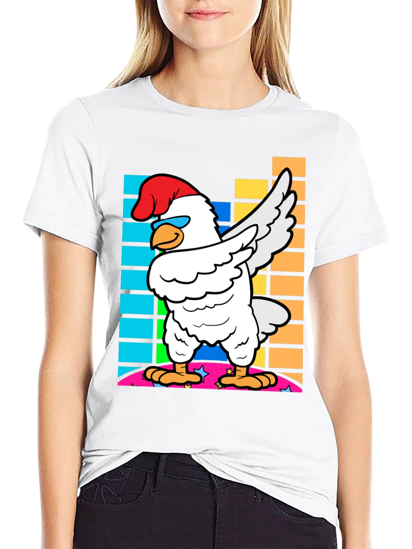 Dabbing Chicken Graphic Tee
