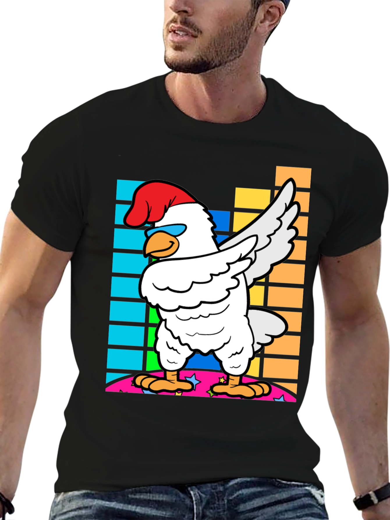 Dabbing Chicken Graphic Tee