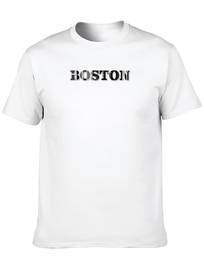 Boston Graphic Print T-Shirt - Black