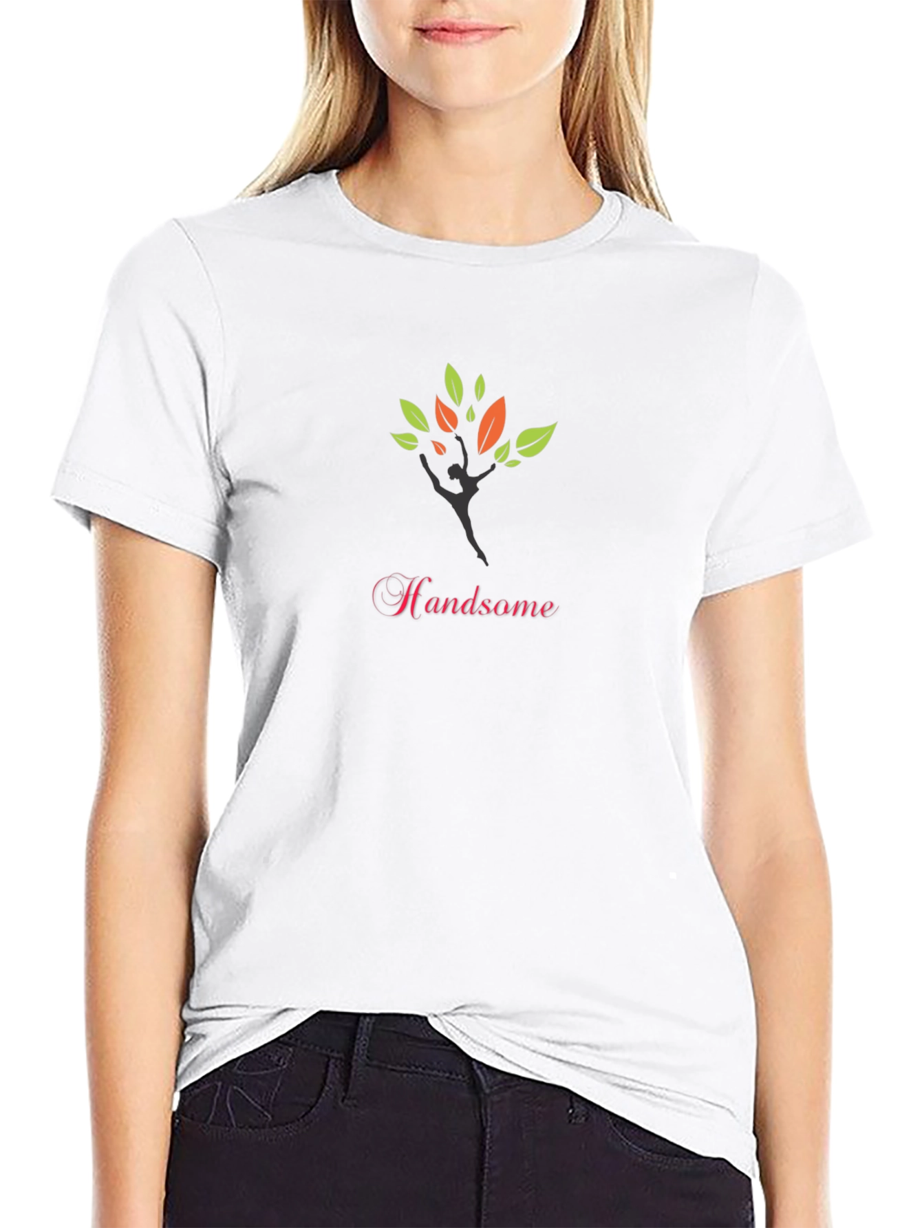 Stylish Black Tee with Handsome Tree Design