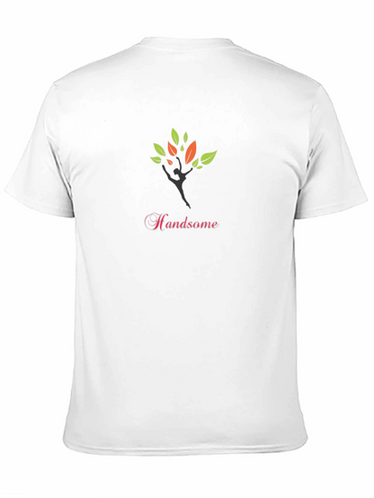 Stylish Black Tee with Handsome Tree Design