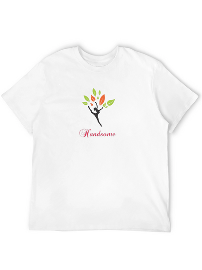 Stylish Black Tee with Handsome Tree Design