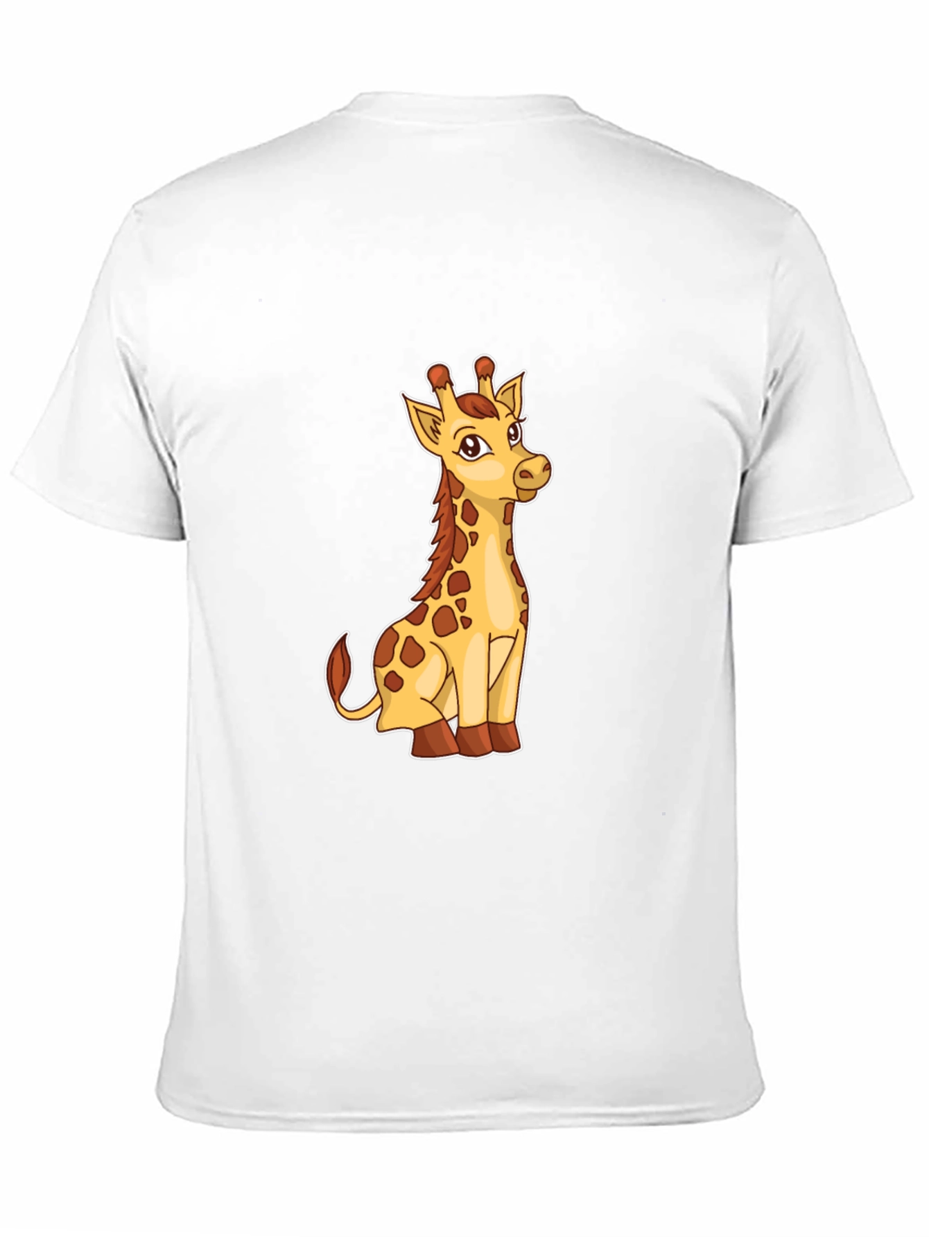 Giraffe Graphic Print Mens Black T-Shirt