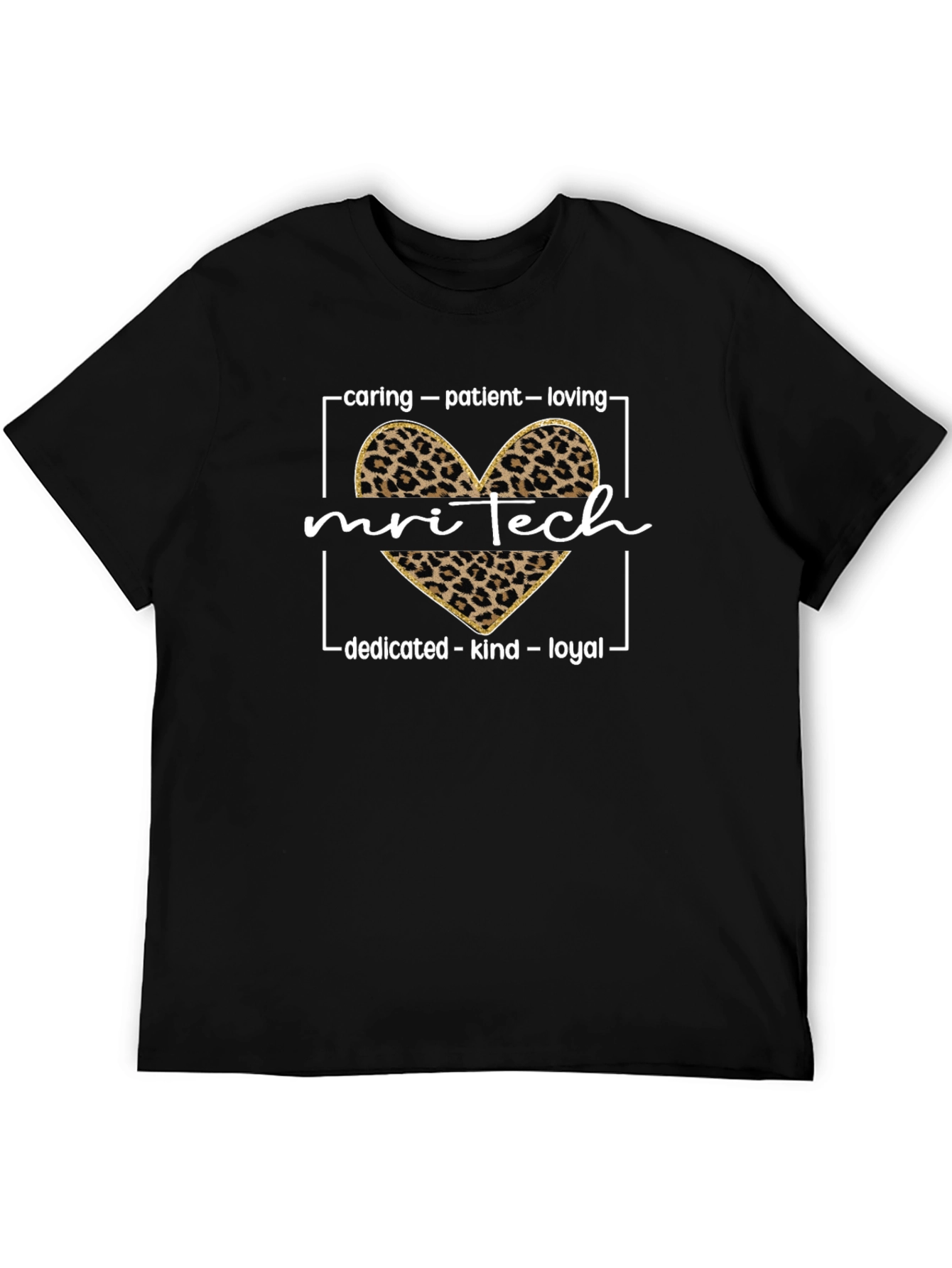 MRI Tech Leopard Heart T-Shirt