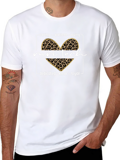 MRI Tech Leopard Heart T-Shirt