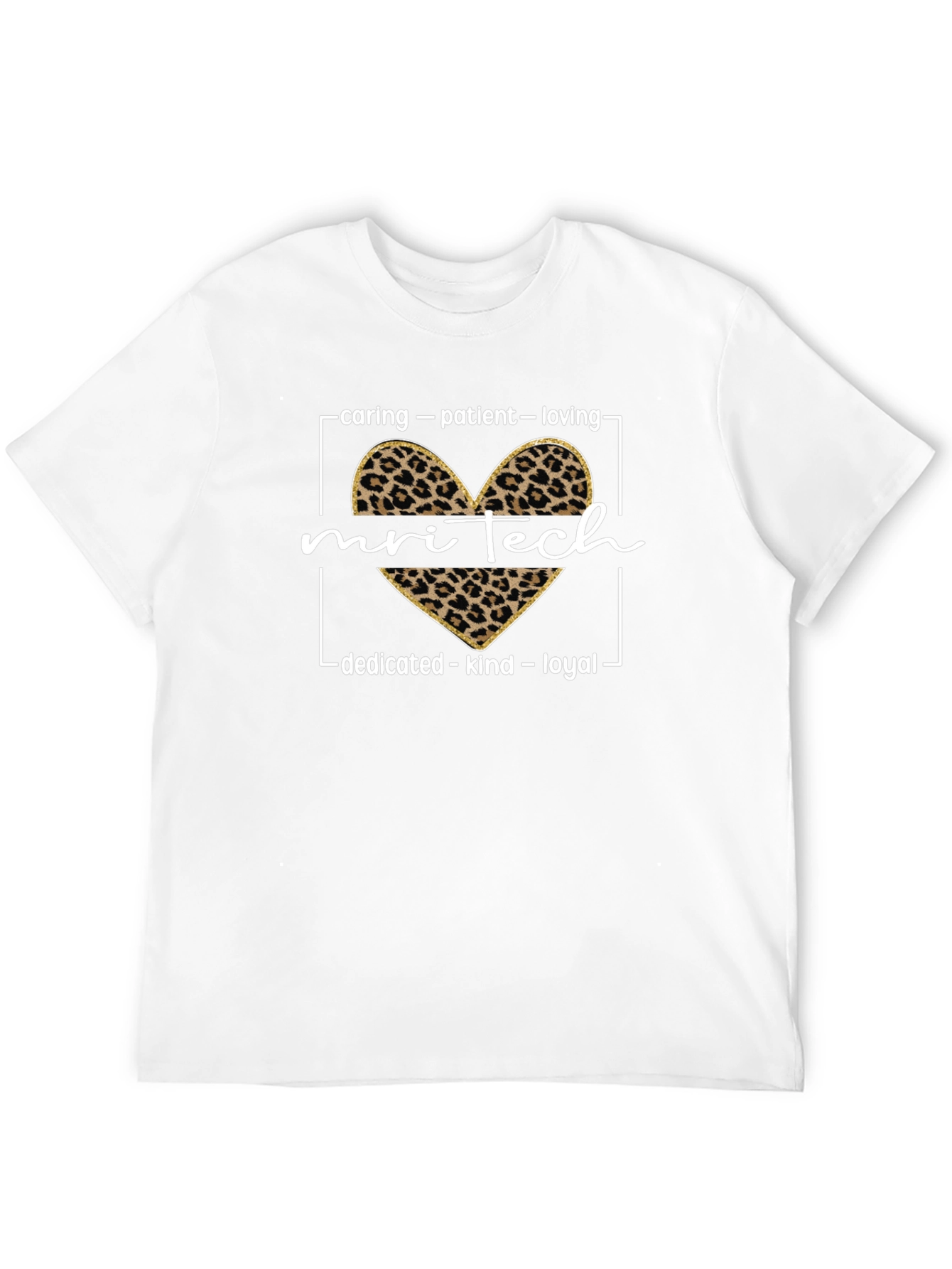 MRI Tech Leopard Heart T-Shirt