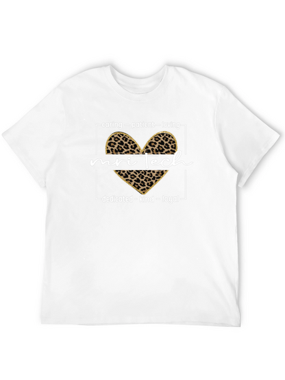 MRI Tech Leopard Heart T-Shirt