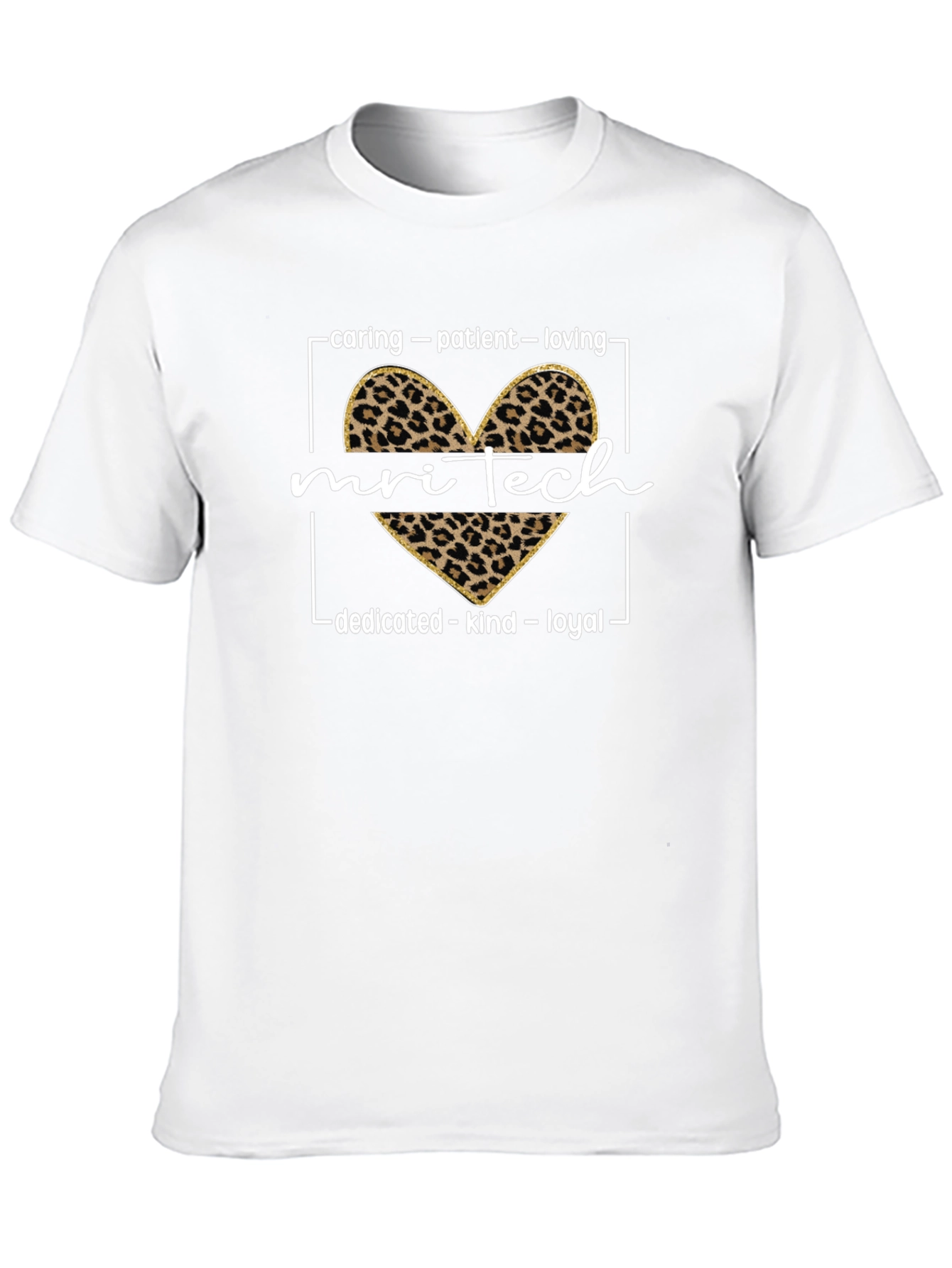 MRI Tech Leopard Heart T-Shirt