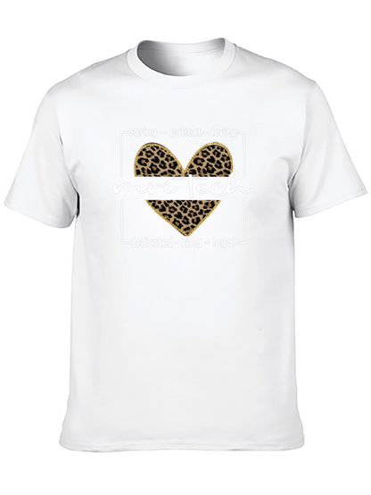 MRI Tech Leopard Heart T-Shirt