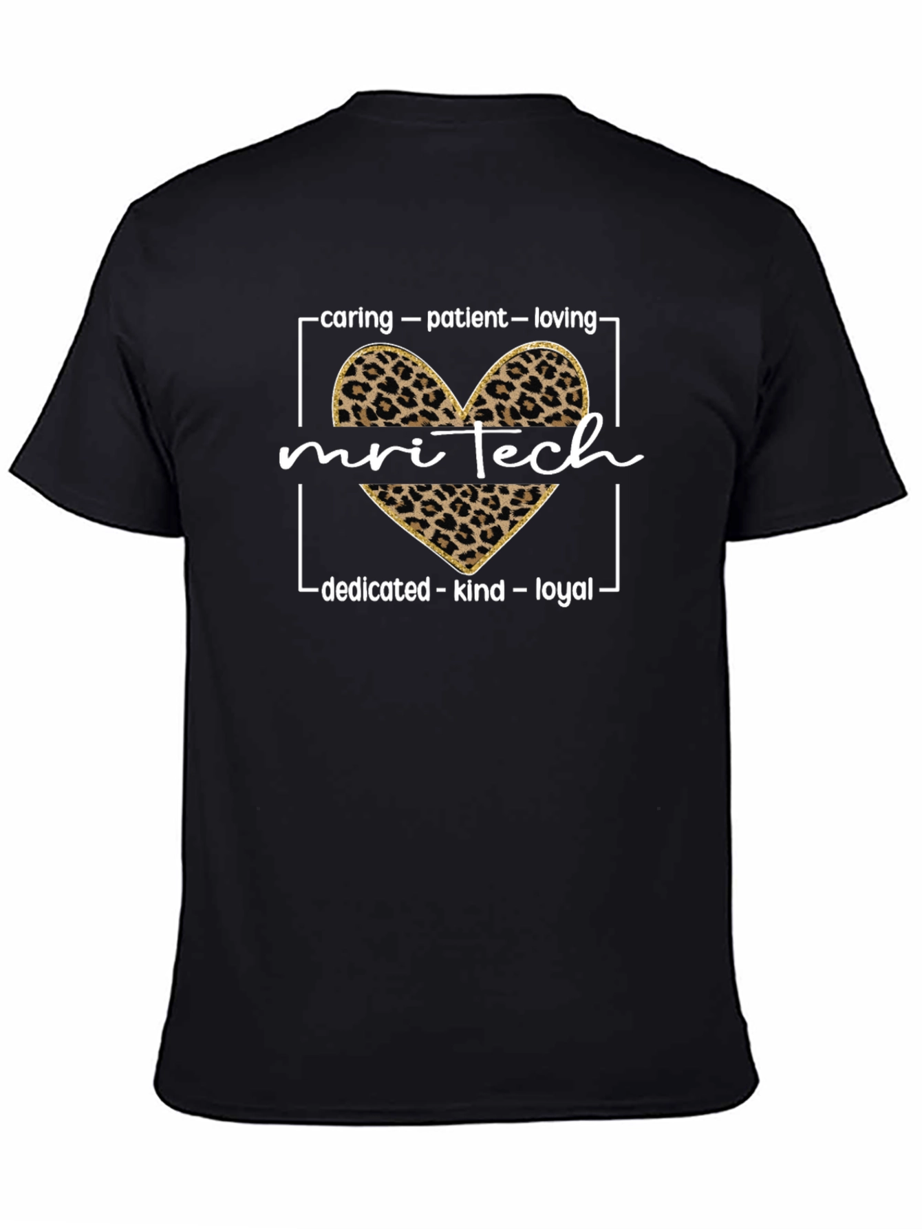 MRI Tech Leopard Heart T-Shirt