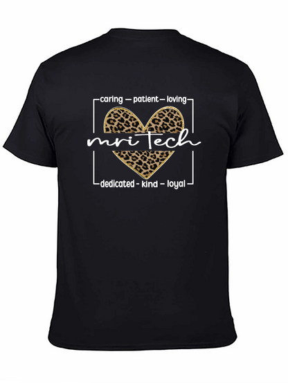 MRI Tech Leopard Heart T-Shirt
