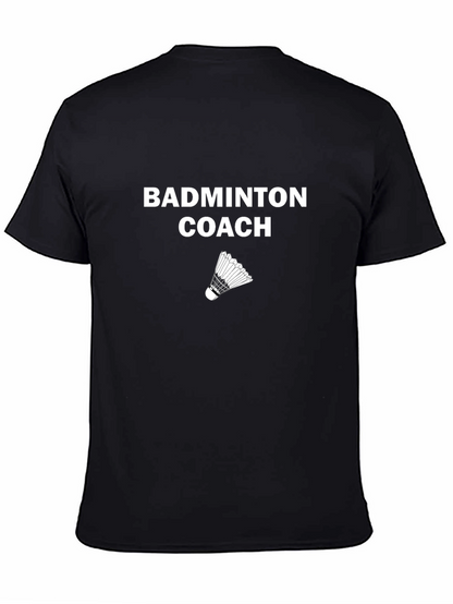 Badminton Coach Graphic Tee - Sporty Design