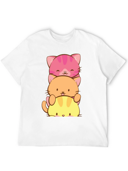 Stacked Cat T-Shirt - Cute Kawaii Design