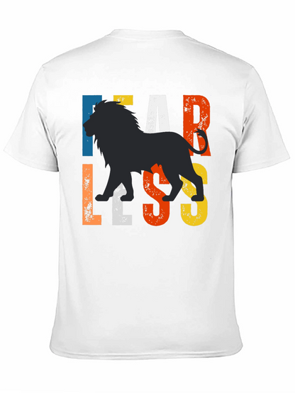 Fearless Lion Graphic Tee - Mens Black T-Shirt