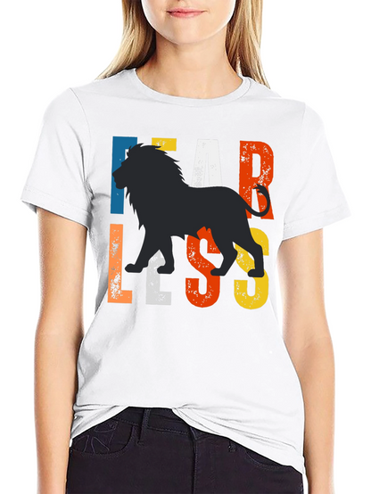 Fearless Lion Graphic Tee - Mens Black T-Shirt