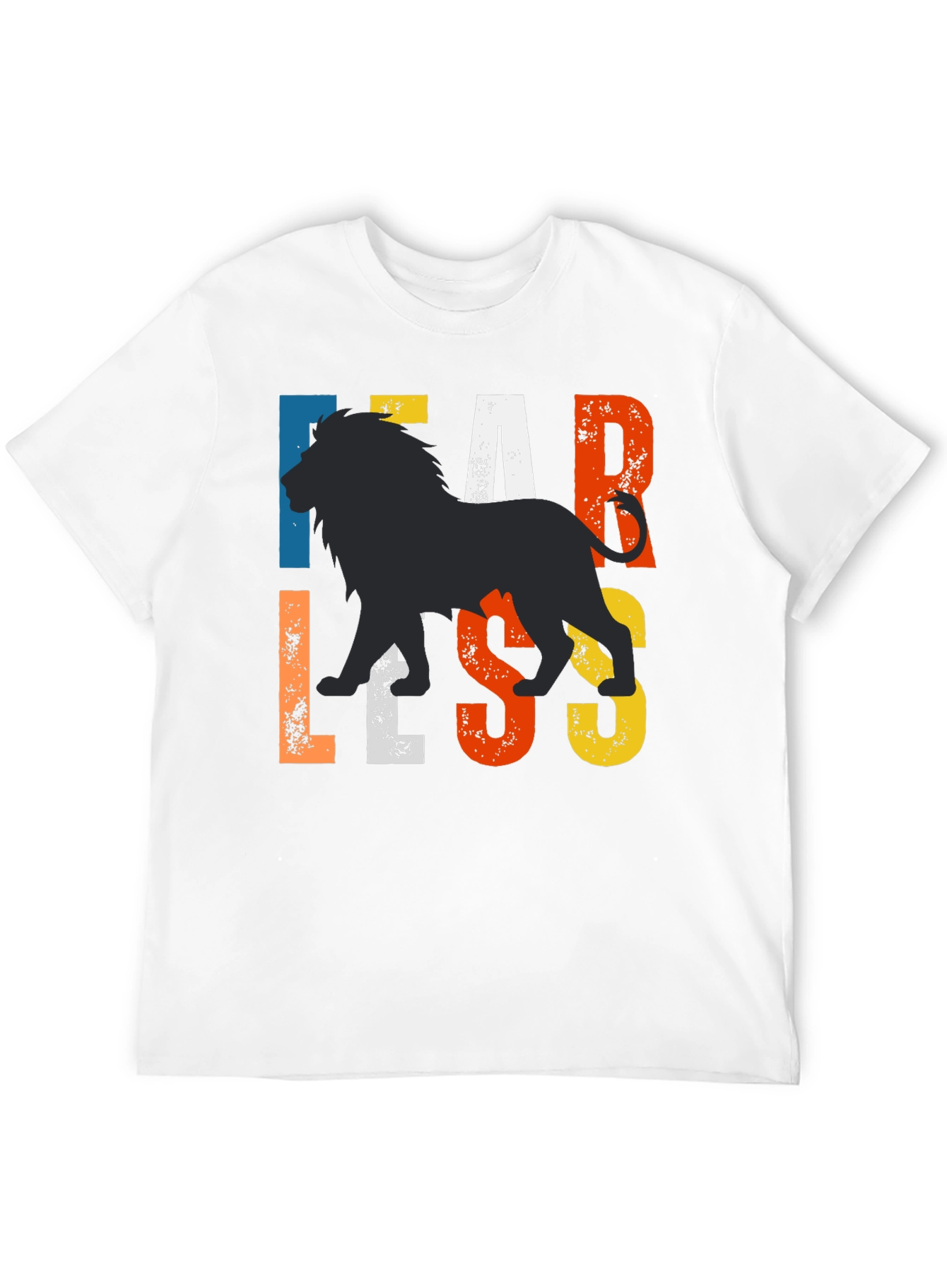 Fearless Lion Graphic Tee - Mens Black T-Shirt