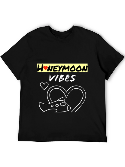 Honeymoon Vibes Black Graphic Tee