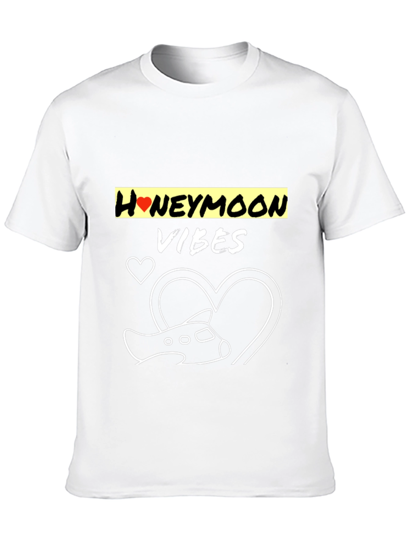 Honeymoon Vibes Black Graphic Tee