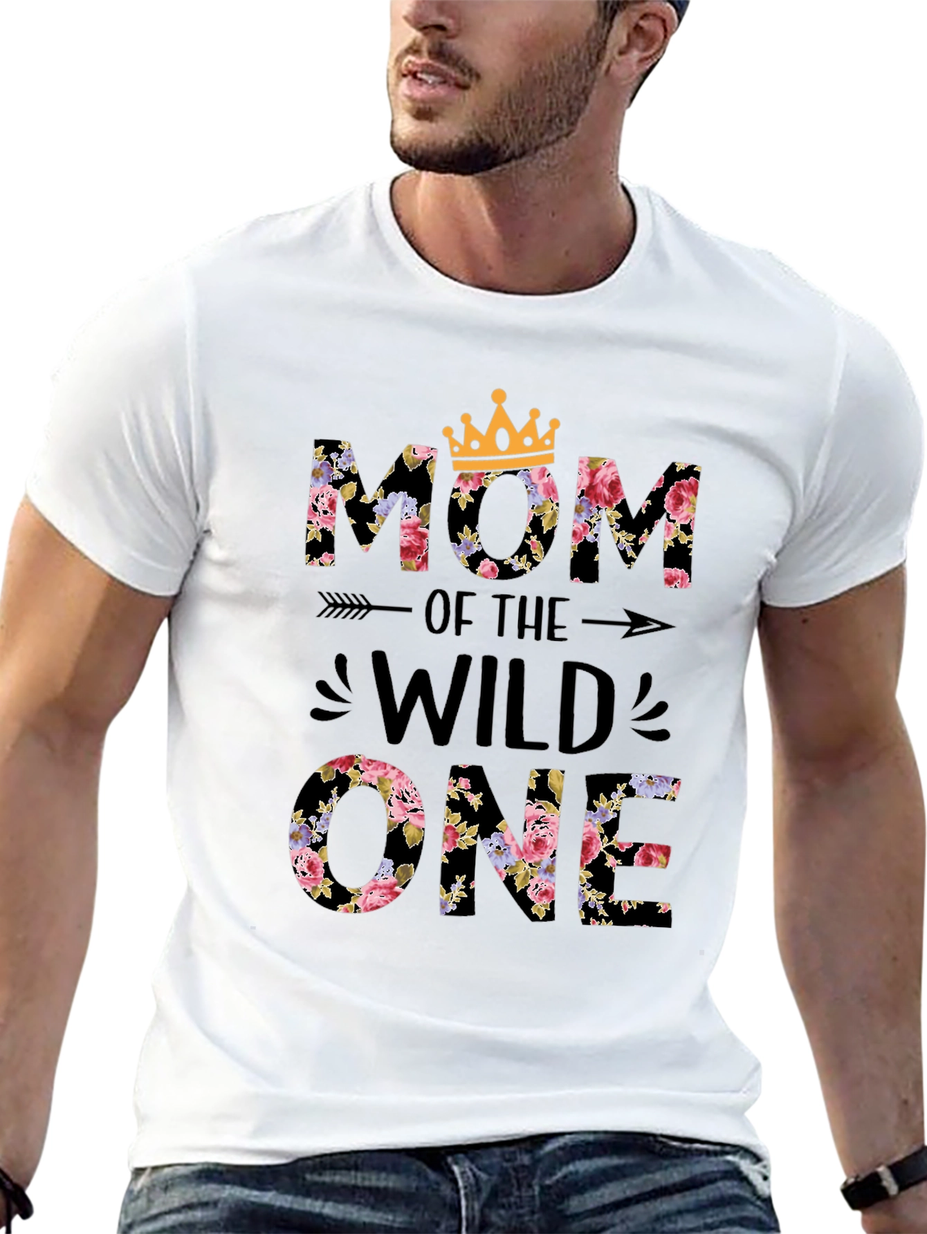 Floral Mom of the Wild One Tee