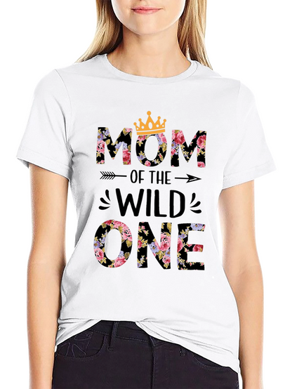 Floral Mom of the Wild One Tee