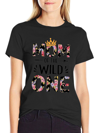 Floral Mom of the Wild One Tee