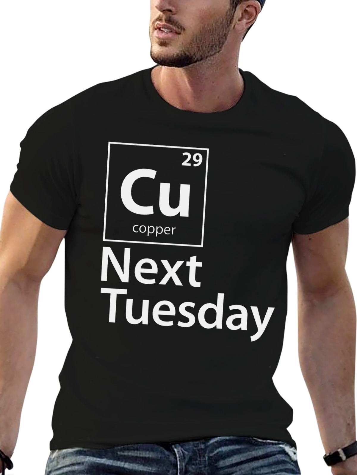 Cu Next Tuesday Graphic T-Shirt Funny Periodic Table Tee