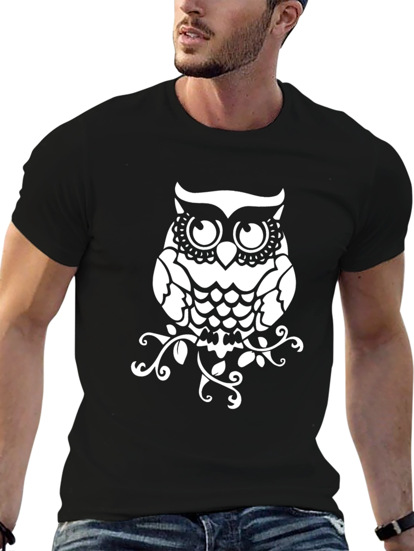 Owl Graphic Print T-Shirt