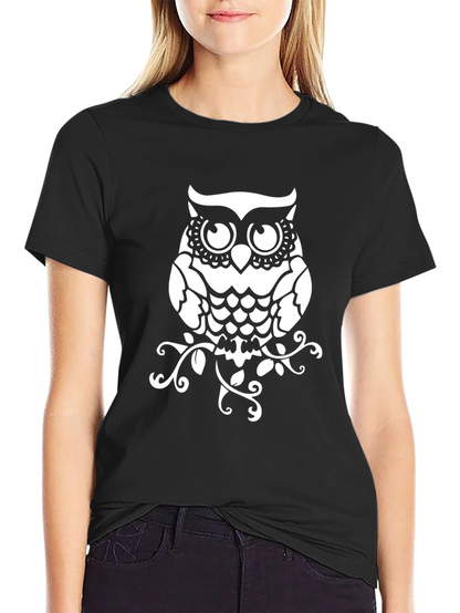 Owl Graphic Print T-Shirt