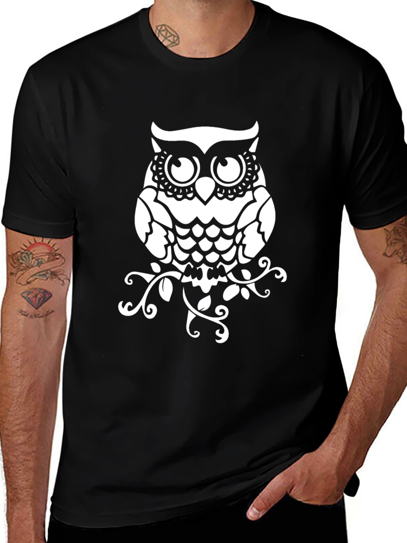Owl Graphic Print T-Shirt