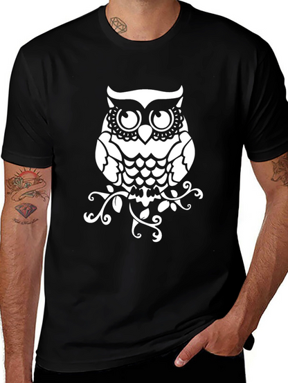 Owl Graphic Print T-Shirt