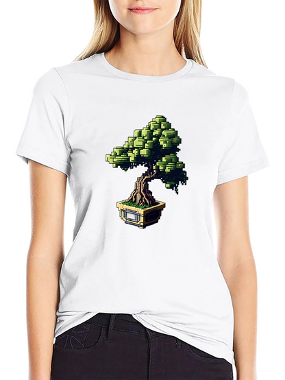 Pixel Bonsai Black T-Shirt