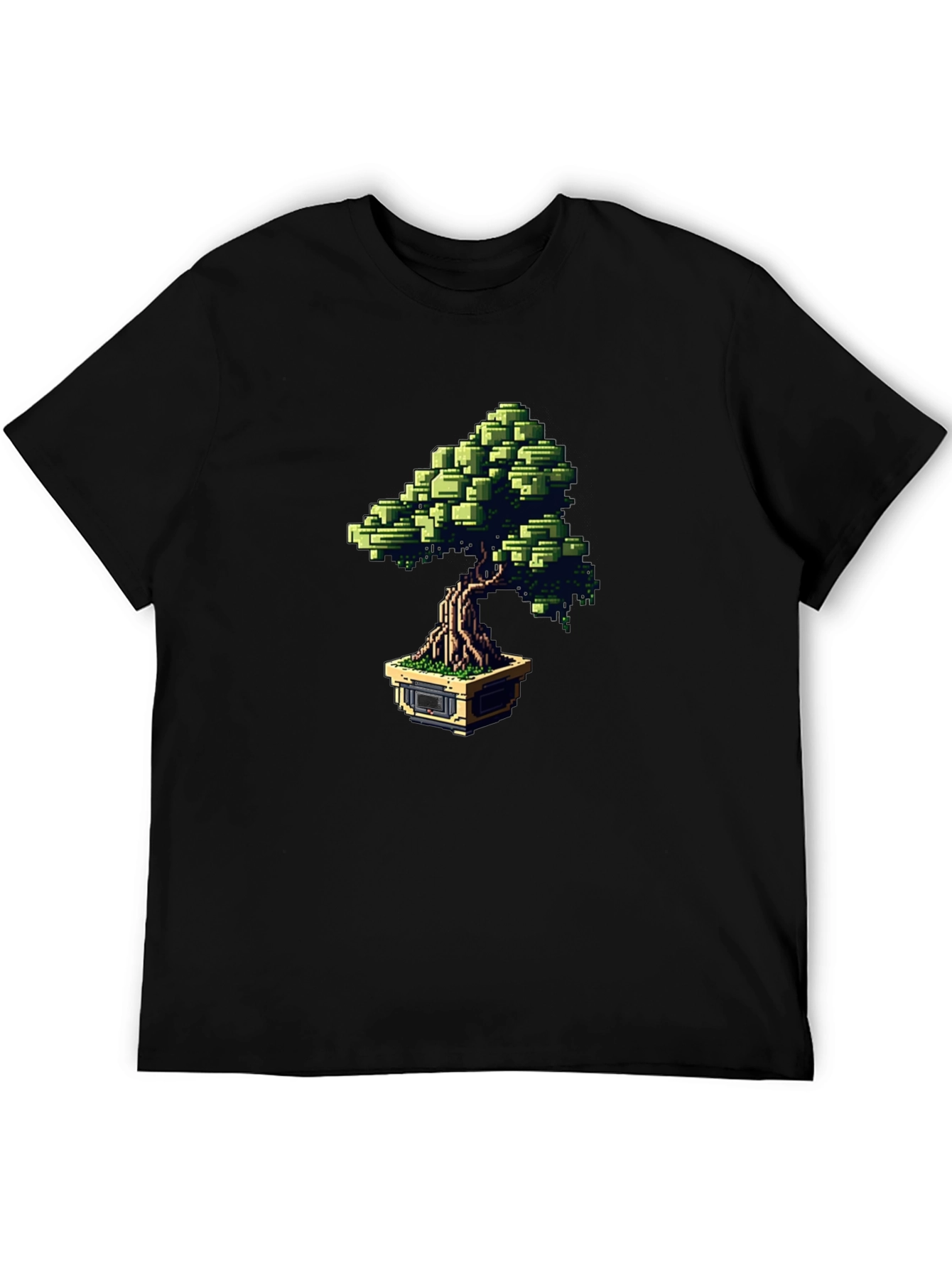 Pixel Bonsai Black T-Shirt