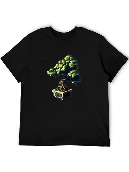 Pixel Bonsai Black T-Shirt