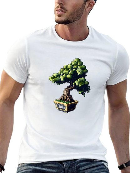 Pixel Bonsai Black T-Shirt