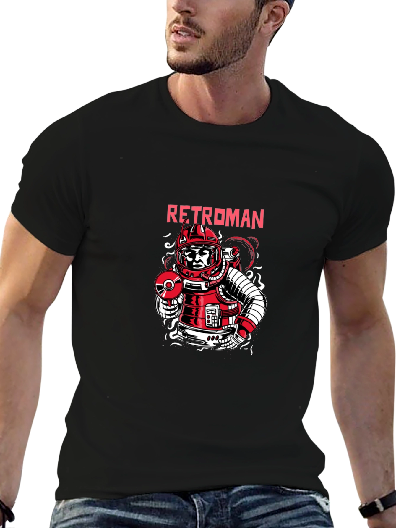 RetroMan Graphic Tee - Black
