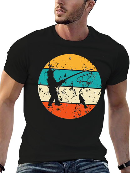 Retro Fishing T-Shirt Fisherman Graphic Tee
