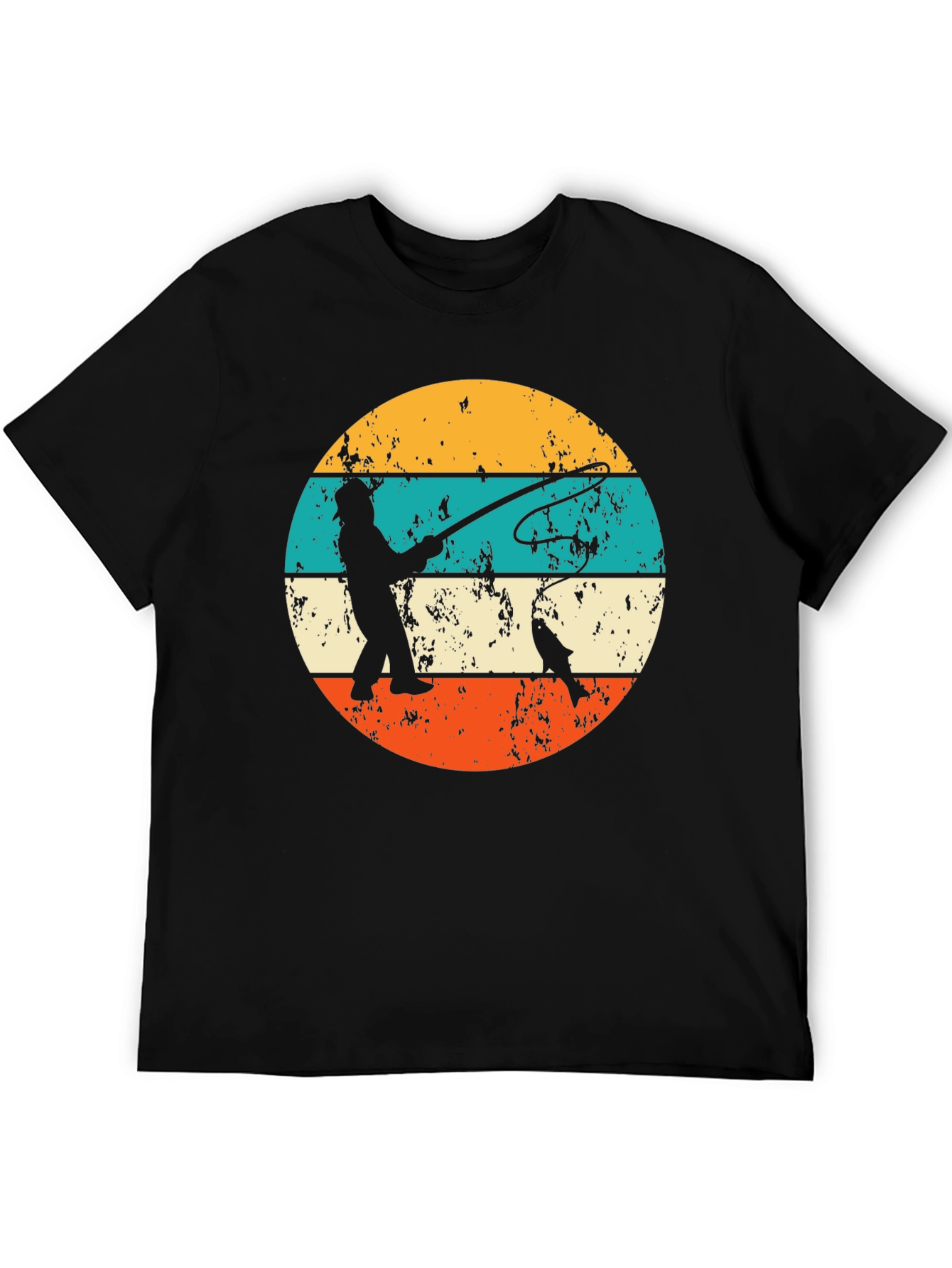 Retro Fishing T-Shirt Fisherman Graphic Tee