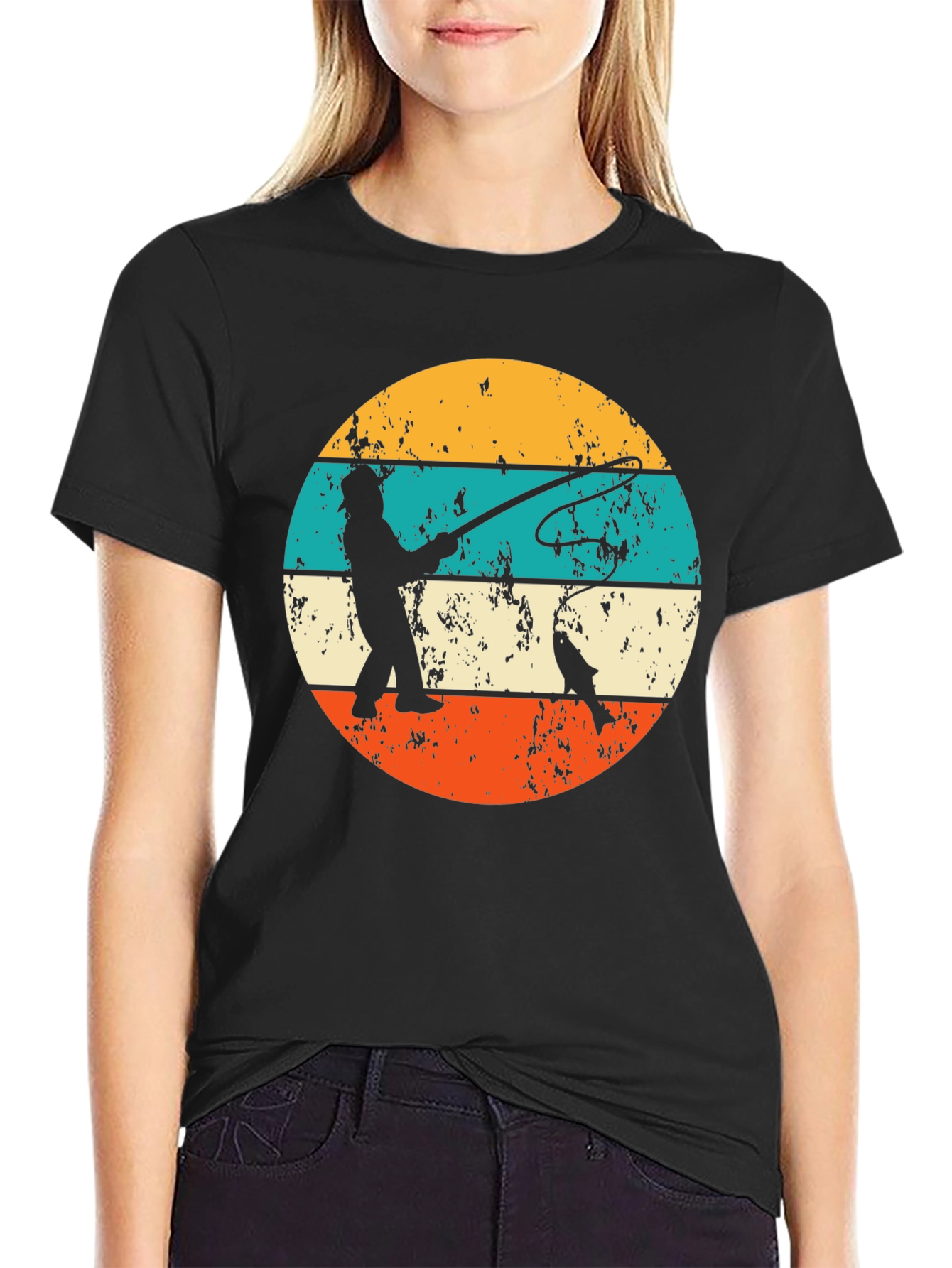Retro Fishing T-Shirt Fisherman Graphic Tee