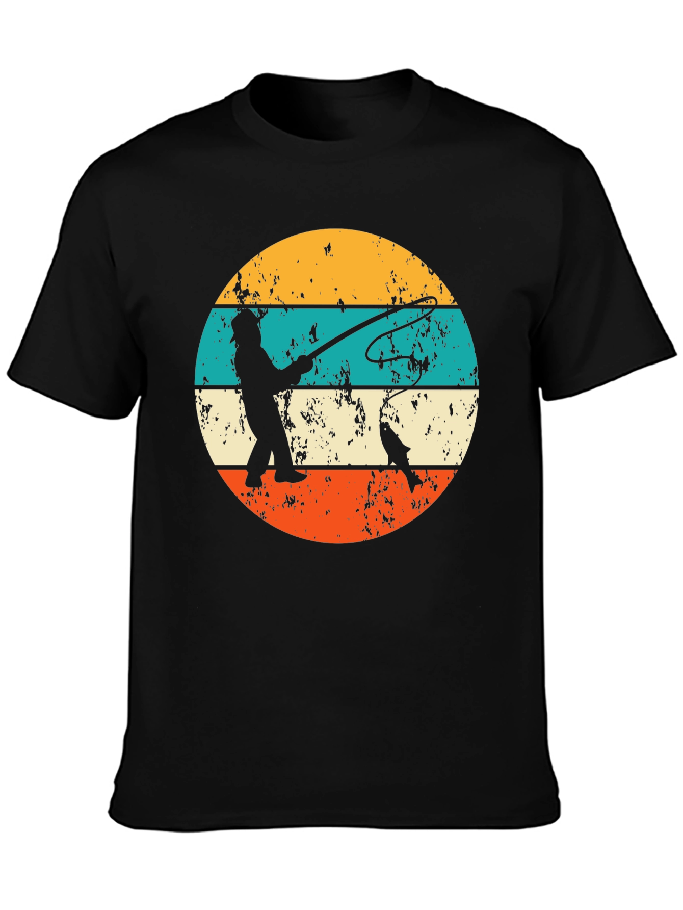 Retro Fishing T-Shirt Fisherman Graphic Tee