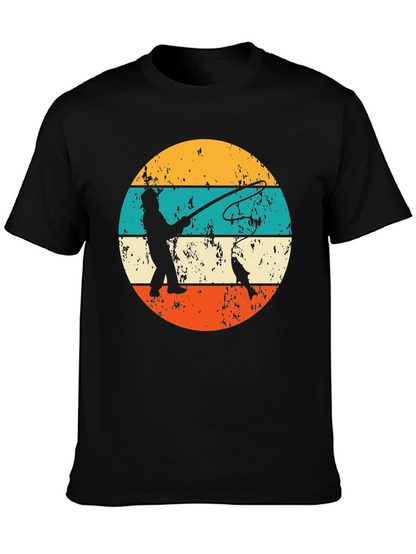 Retro Fishing T-Shirt Fisherman Graphic Tee