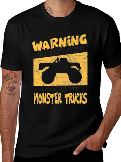 Monster Truck Graphic Tee - Warning Spontaneous Talks