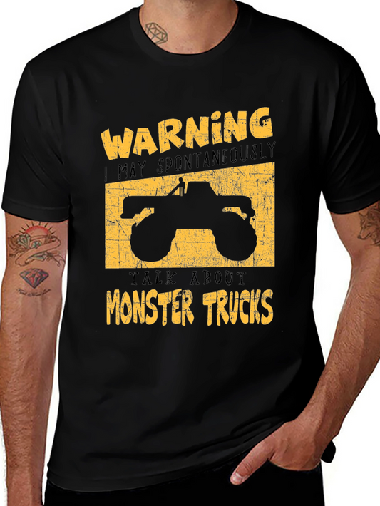 Monster Truck Graphic Tee - Warning Spontaneous Talks