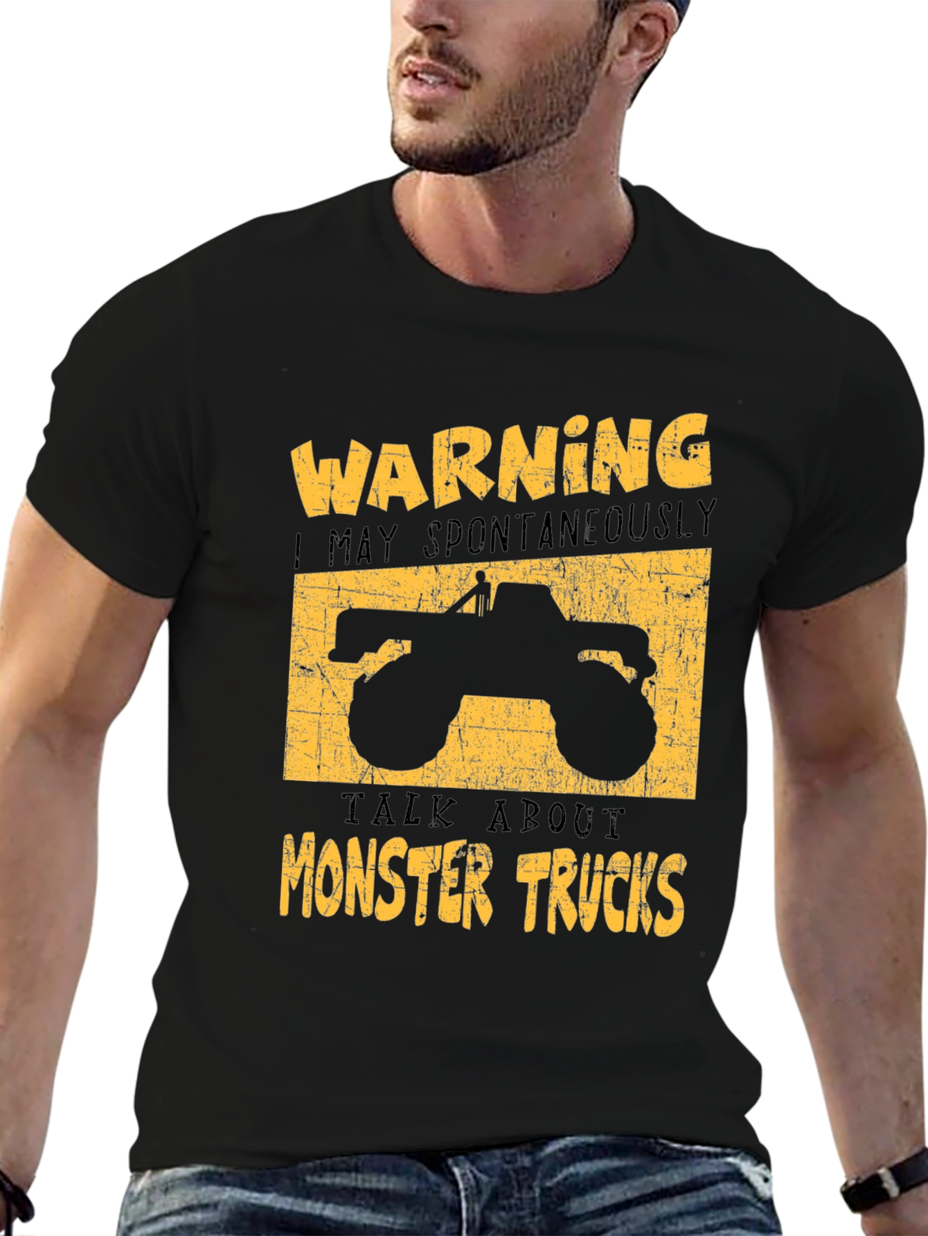 Monster Truck Graphic Tee - Warning Spontaneous Talks