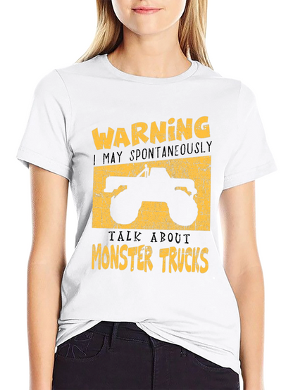 Monster Truck Graphic Tee - Warning Spontaneous Talks