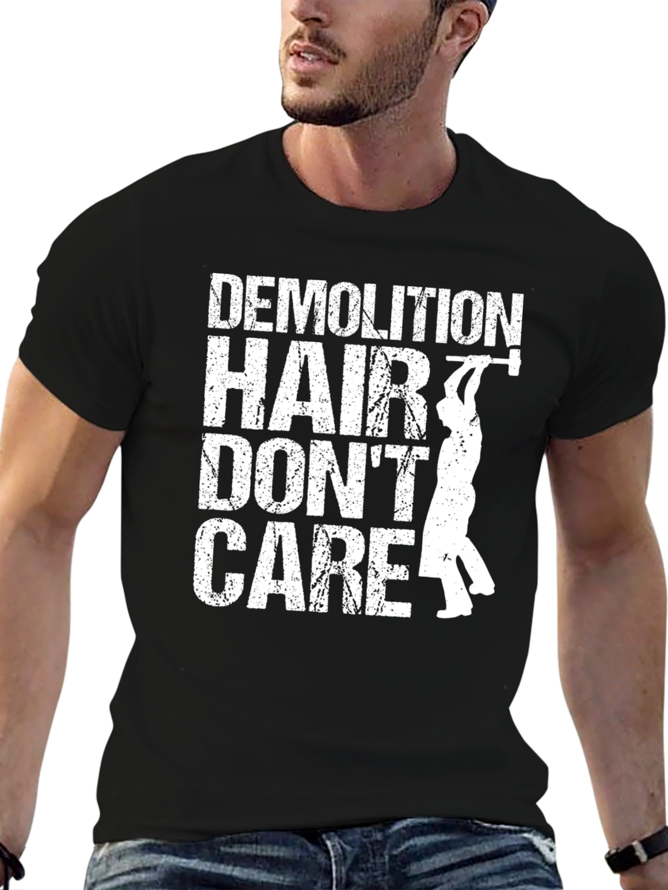 Demolition Hair Dont Care T-Shirt - Black