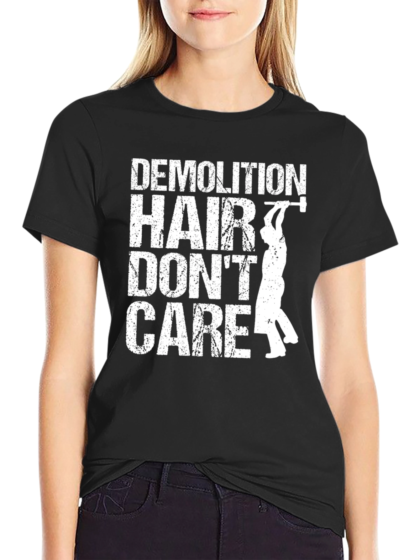 Demolition Hair Dont Care T-Shirt - Black