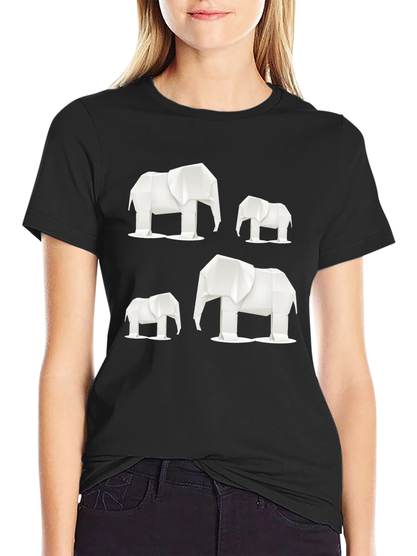 Origami Elephant Graphic Tee